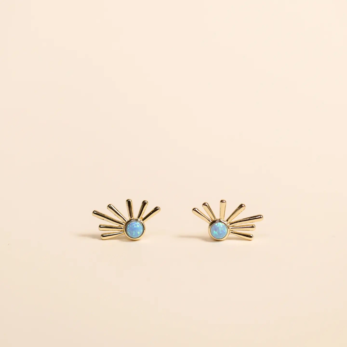 Fire Opal Sunray Earrings