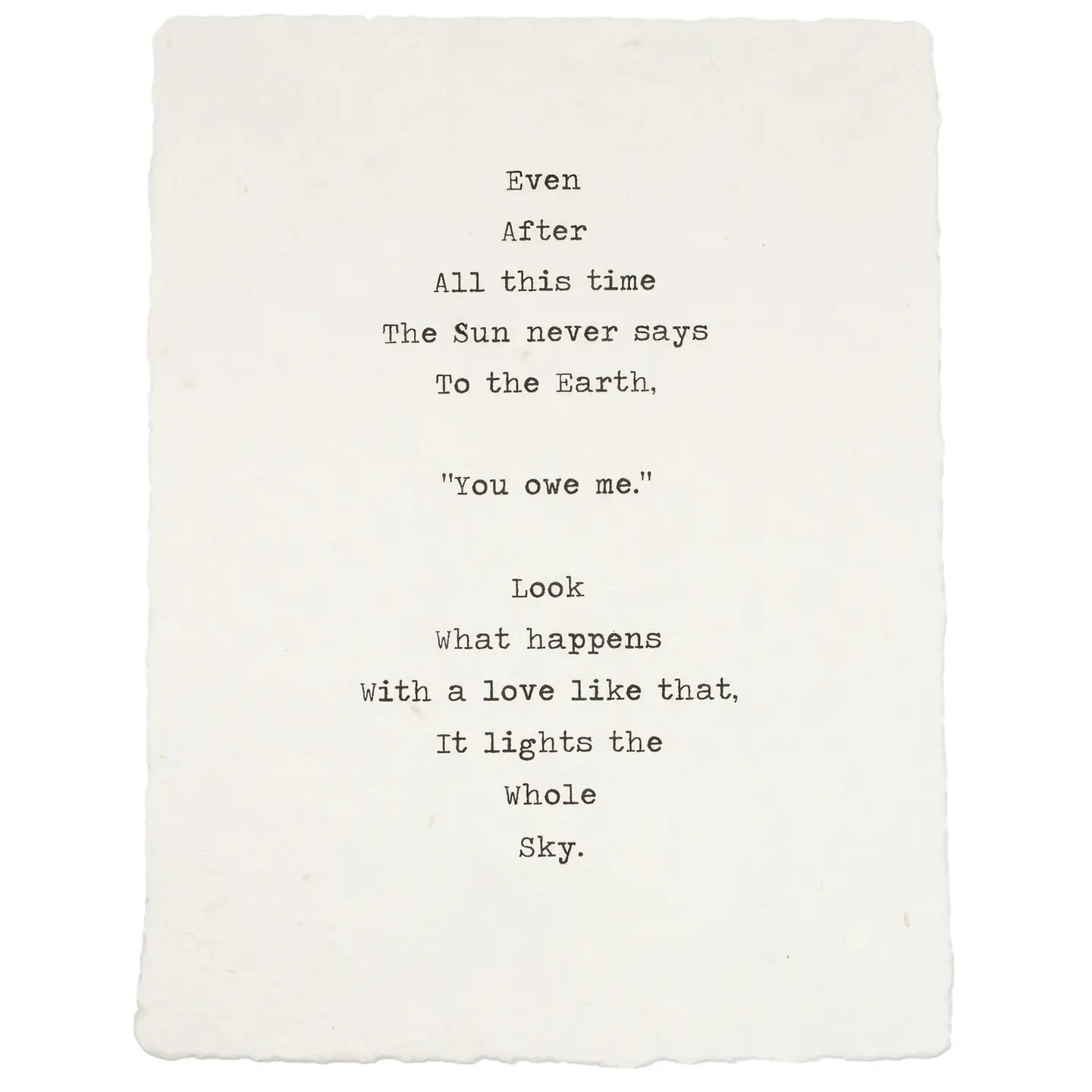 Quotes on Handmade Paper