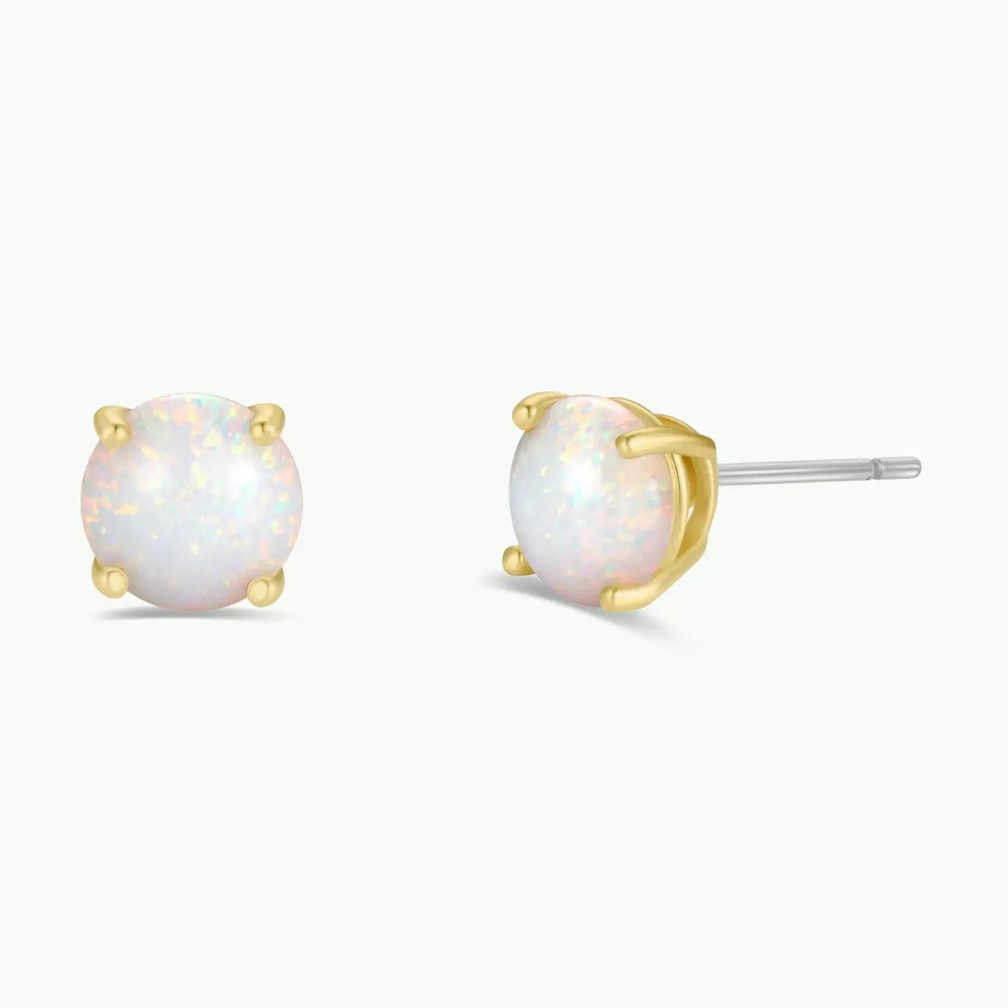 Round Gemstone Earring