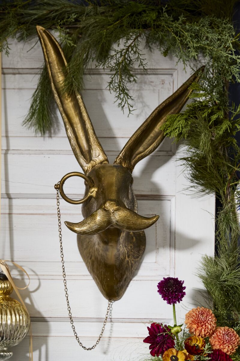 Metal Rabbit Sculpture