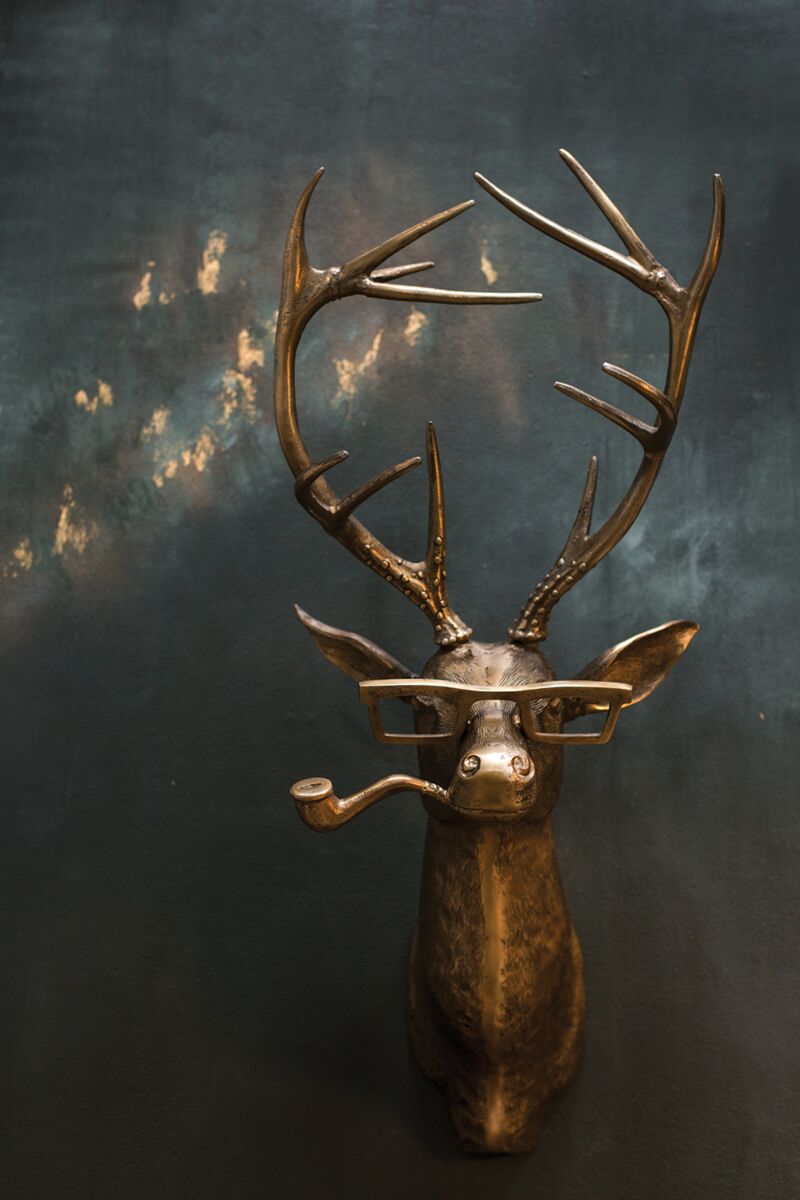 Metal Buck Sculpture