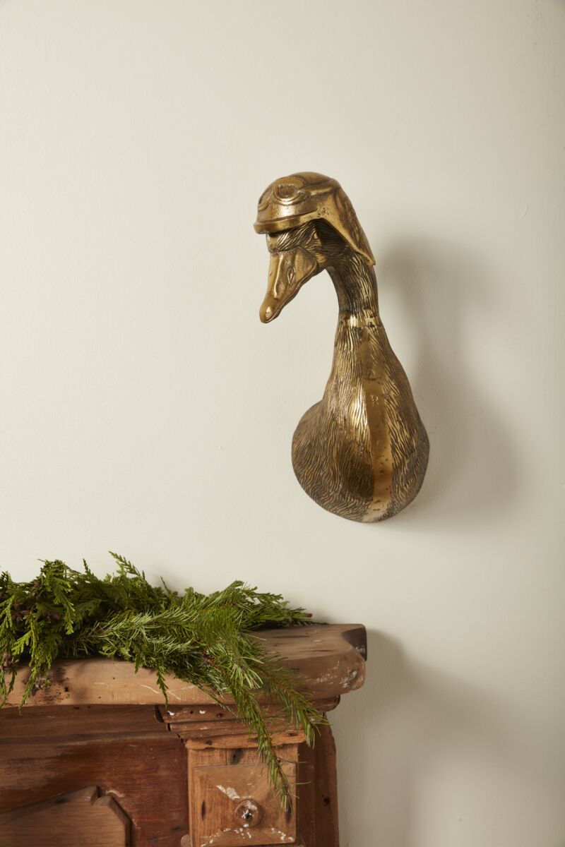 Metal Duck Sculpture