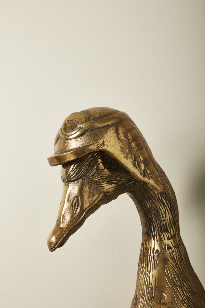 Metal Duck Sculpture