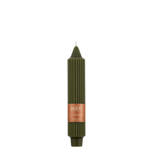 7" Ribbed Taper Candle