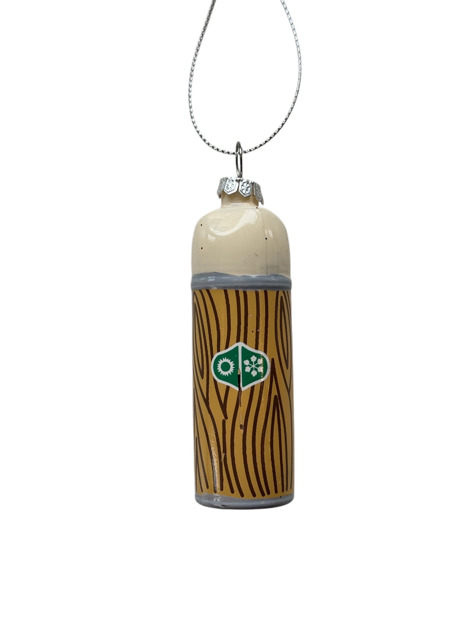 XM Wood Grain Thermos Ornament