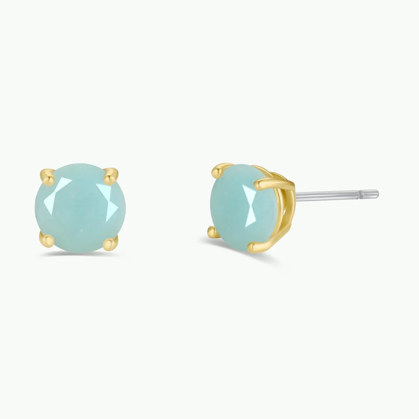 Round Gemstone Earring