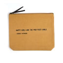 Colored Canvas Zip Pouch