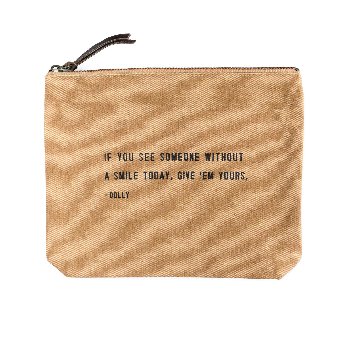 Colored Canvas Zip Pouch