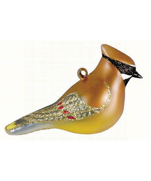 XM Cedar Waxwing Ornament