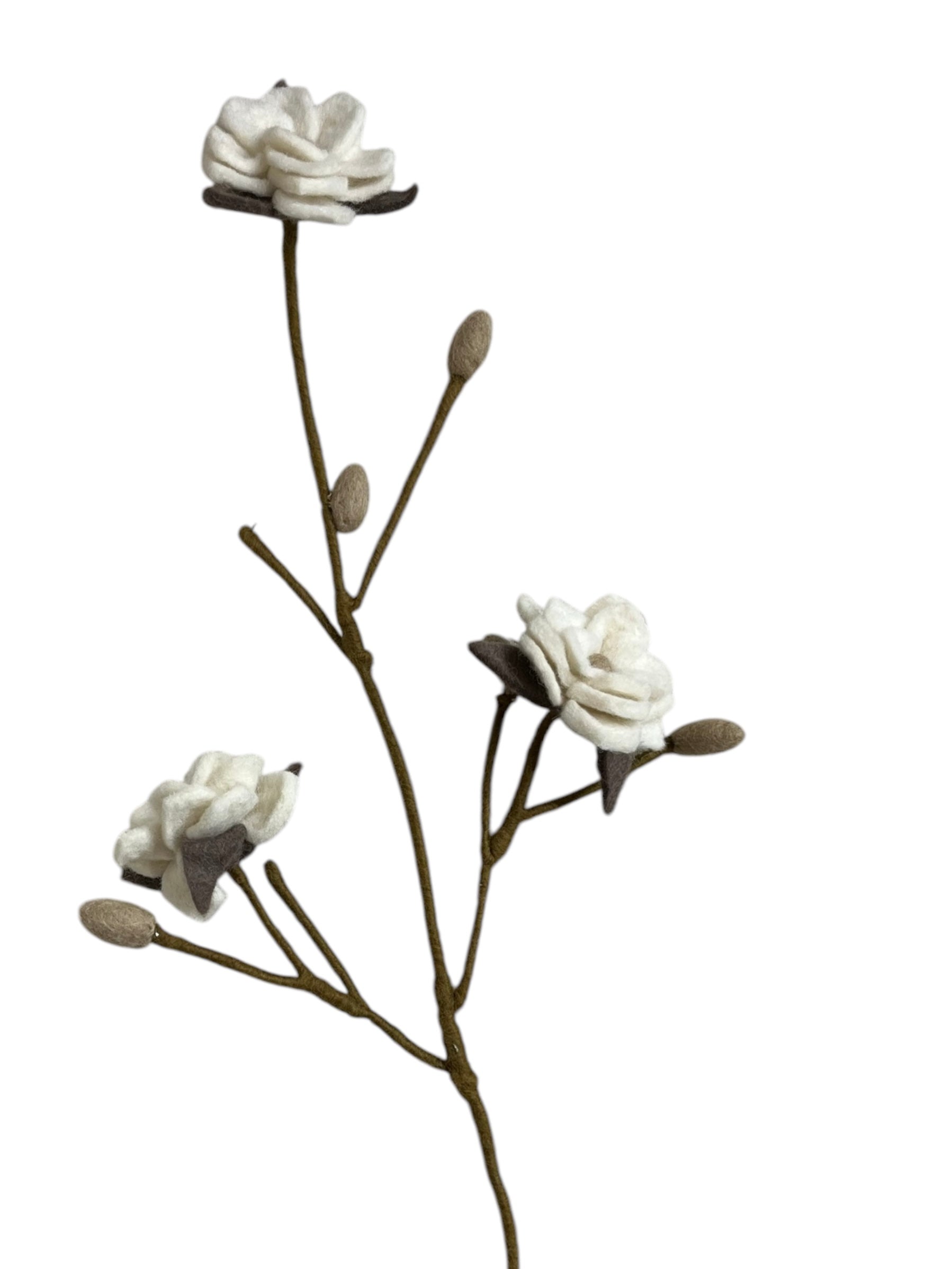 White Felt Floral Stem