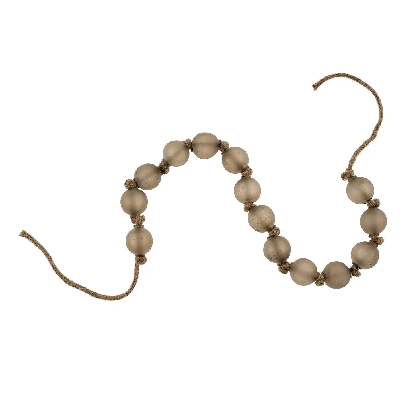 Frosted Smoke Glass Beads