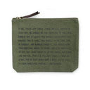 Colored Canvas Zip Pouch