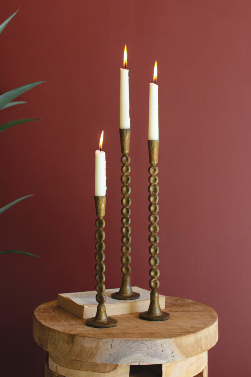 Antique Brass Taper Holders