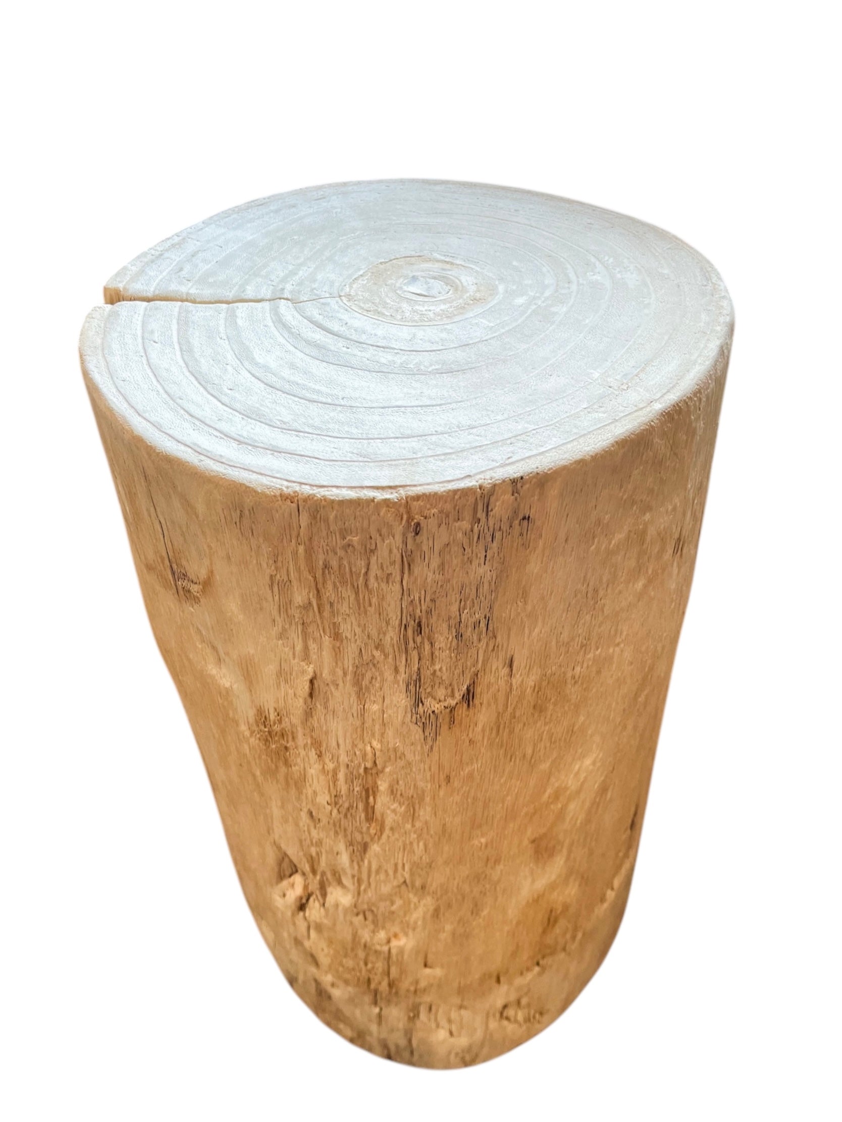 Natural Bleached Wood Stool