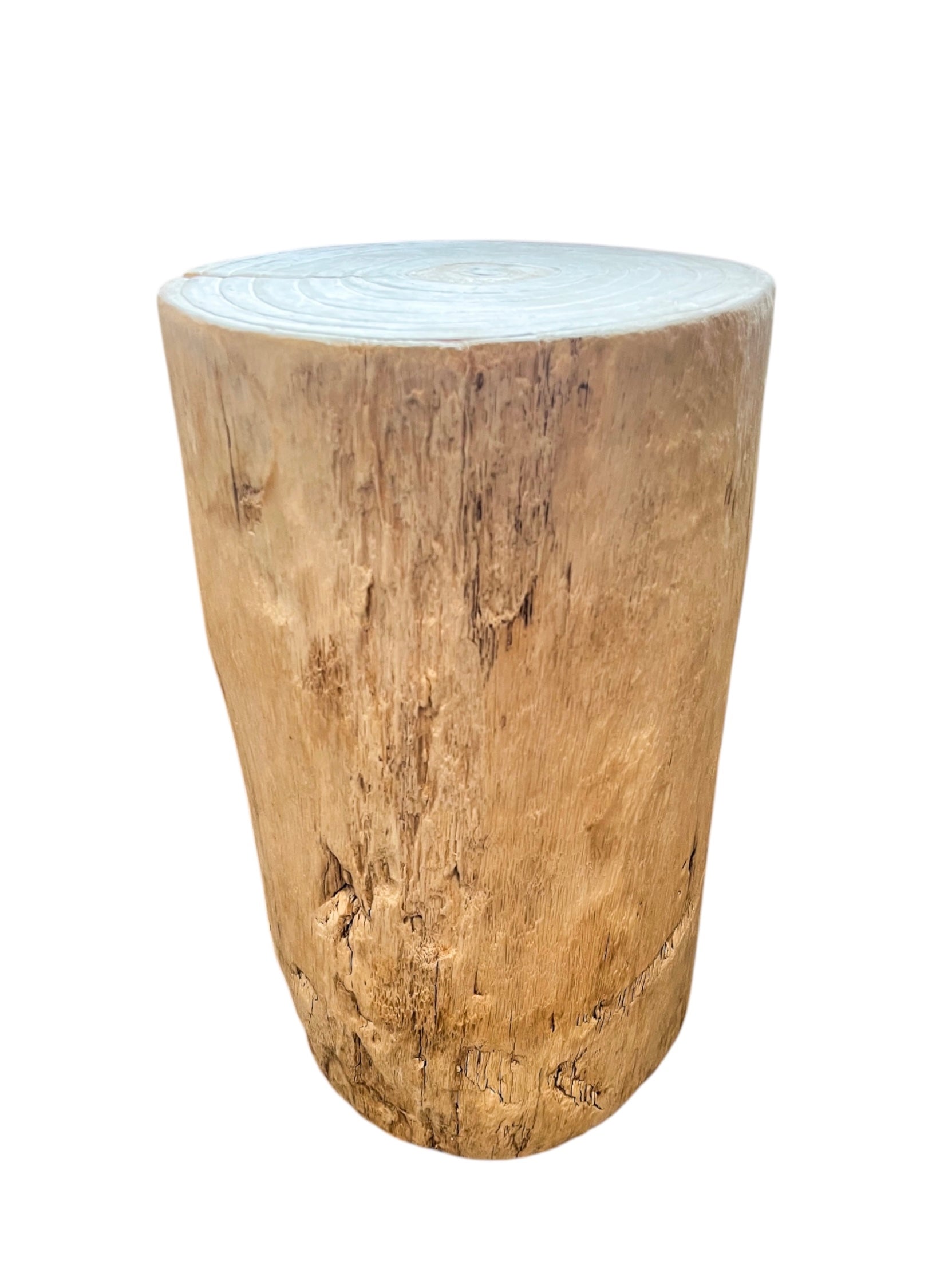 Natural Bleached Wood Stool