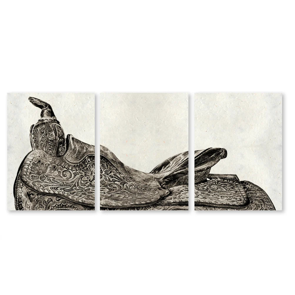 Saddle Triptych Print