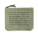 Colored Canvas Zip Pouch
