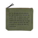 Colored Canvas Zip Pouch