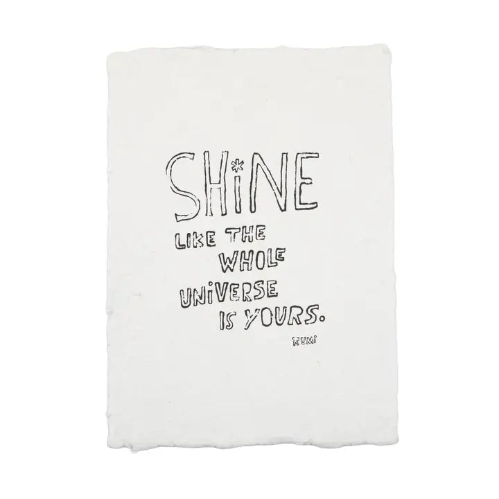 Quotes on Handmade Paper