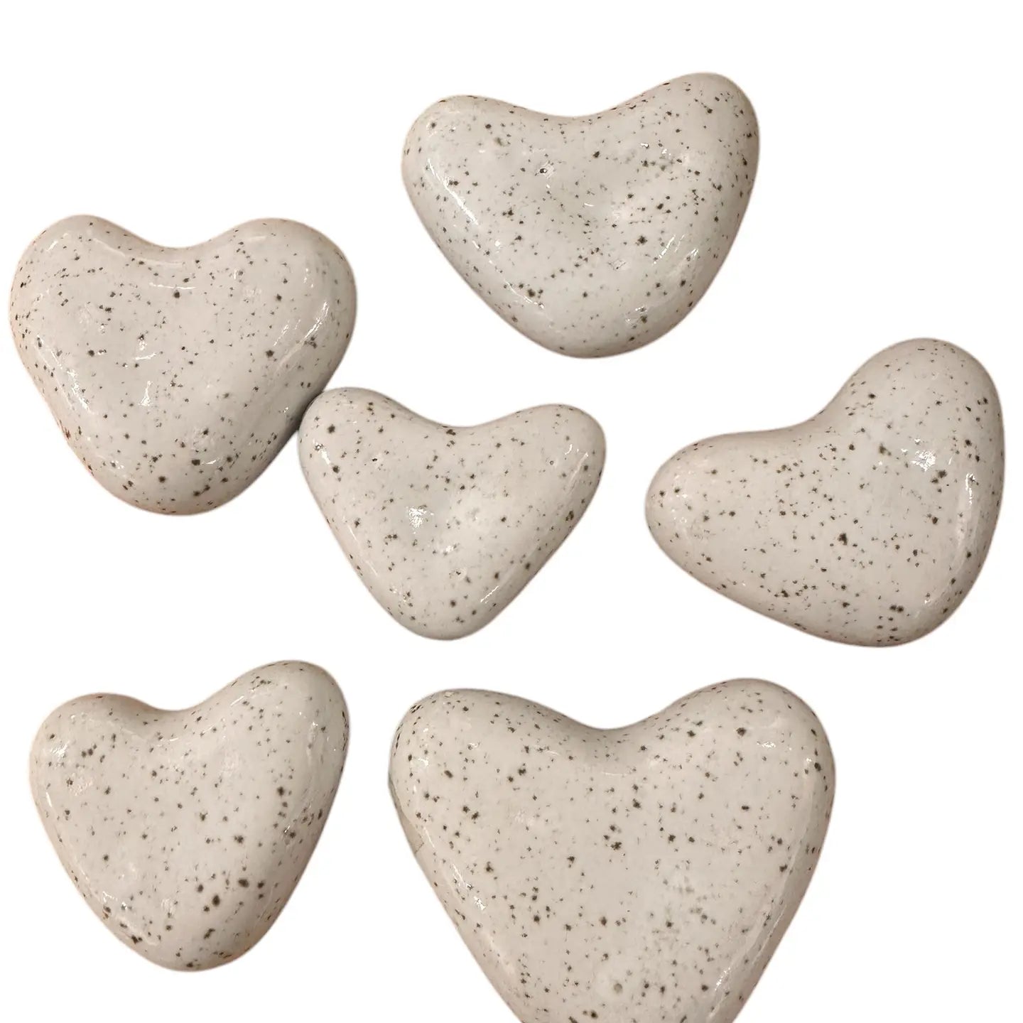 Mini Speckled Ceramic Hearts