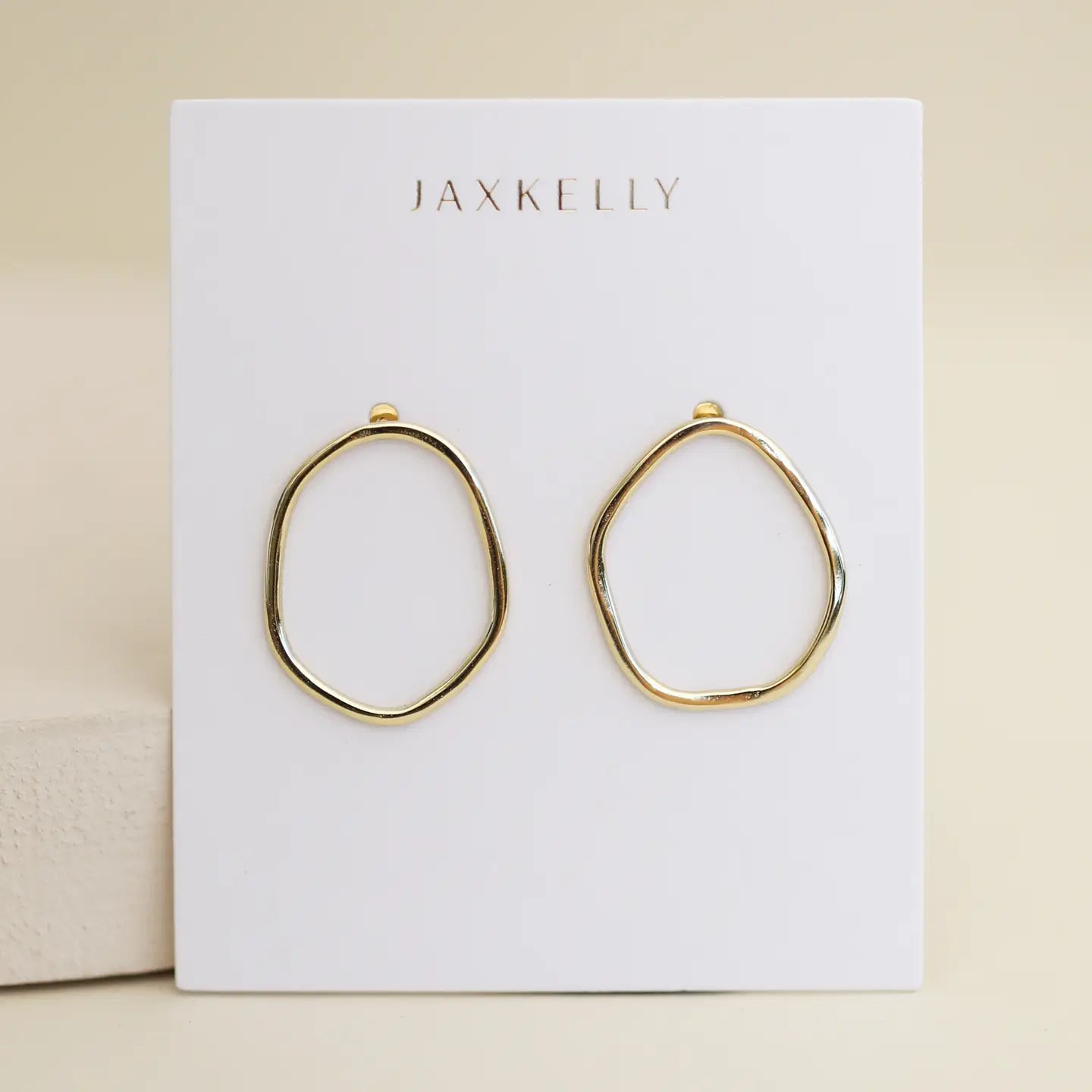 Gold Organic Earrings