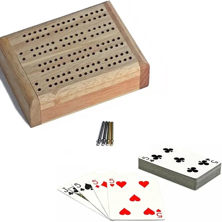 Wood Travel Cribbage