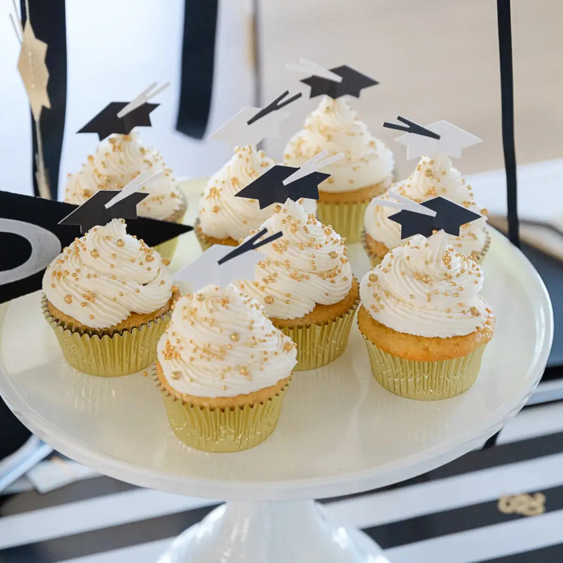 Grad Hat Cupcake Toppers