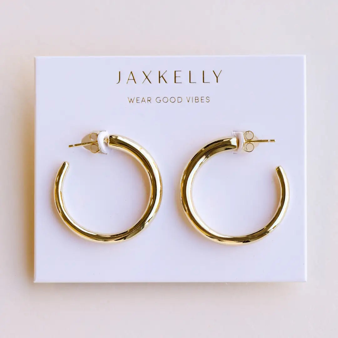 Sleek Gold Hoop Earrings