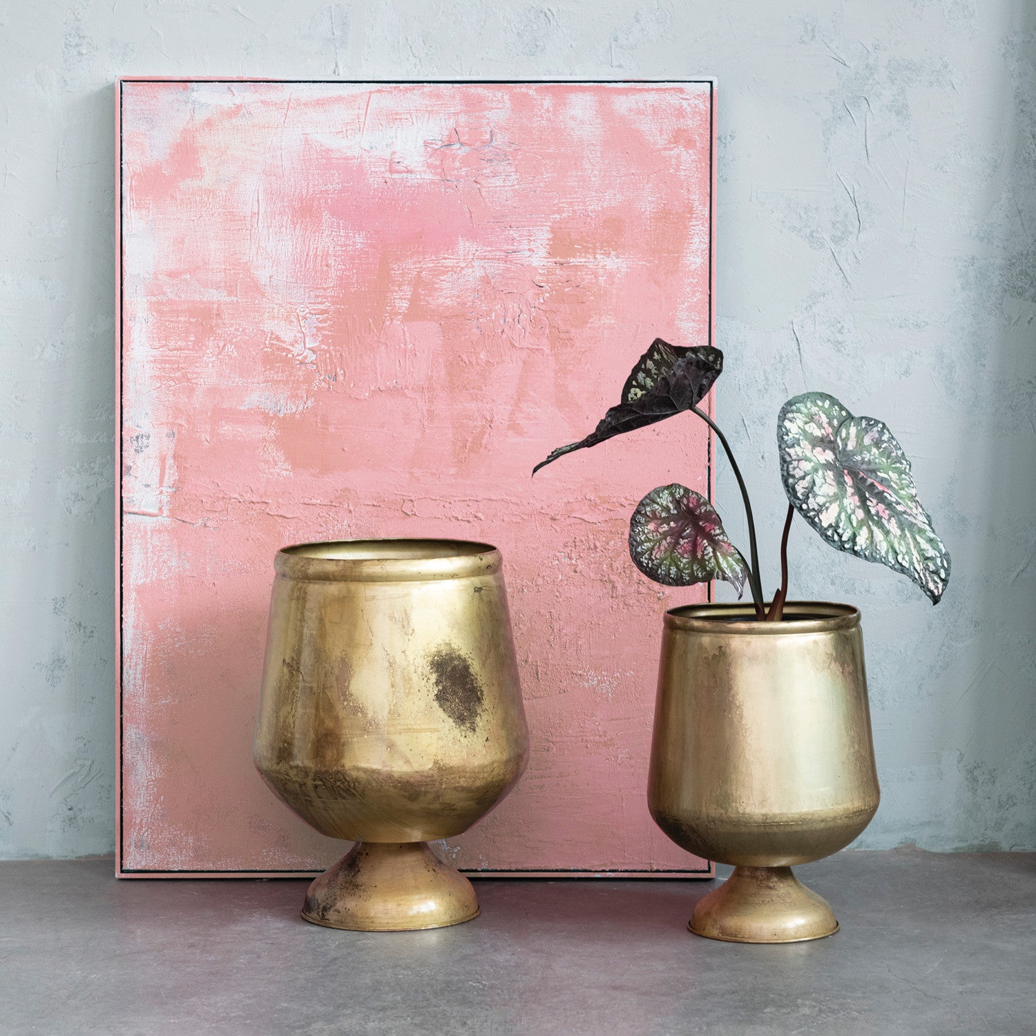 Brass Footed Planter, Small
