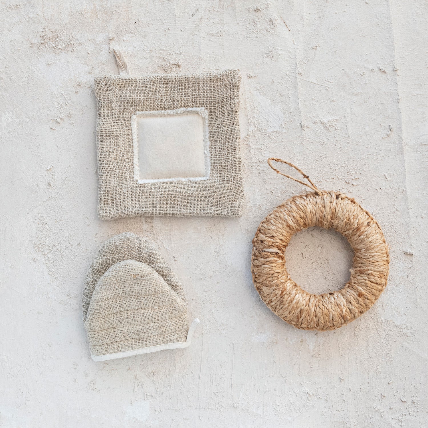 Natural Woven Oven Mitt