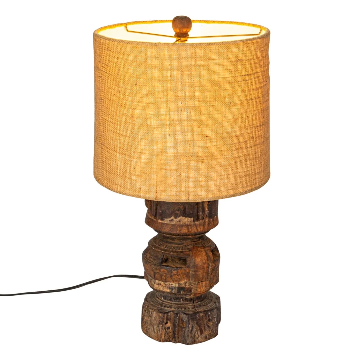 Reclaimed Wood Table Lamp