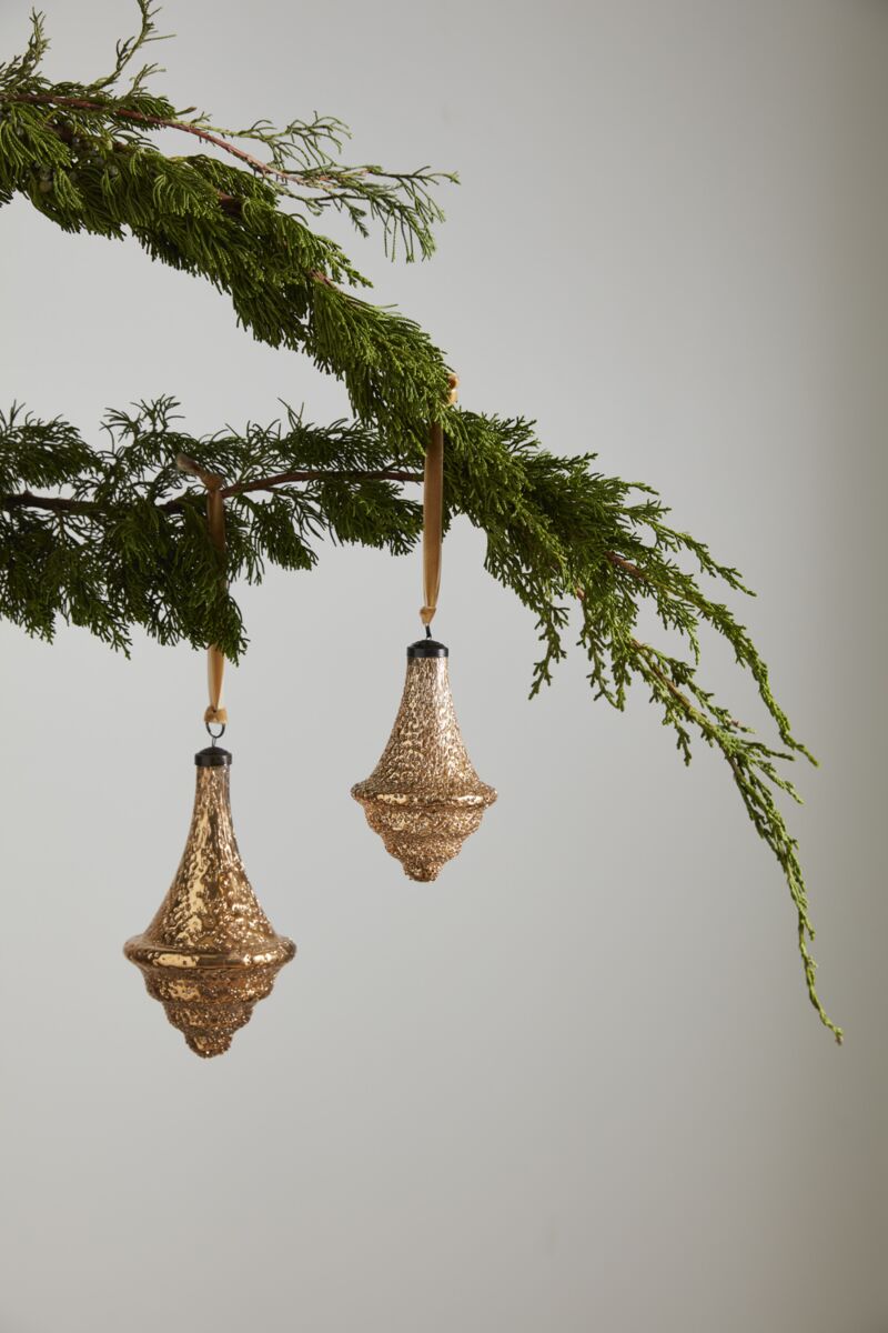 XM Glass Finial Ornament