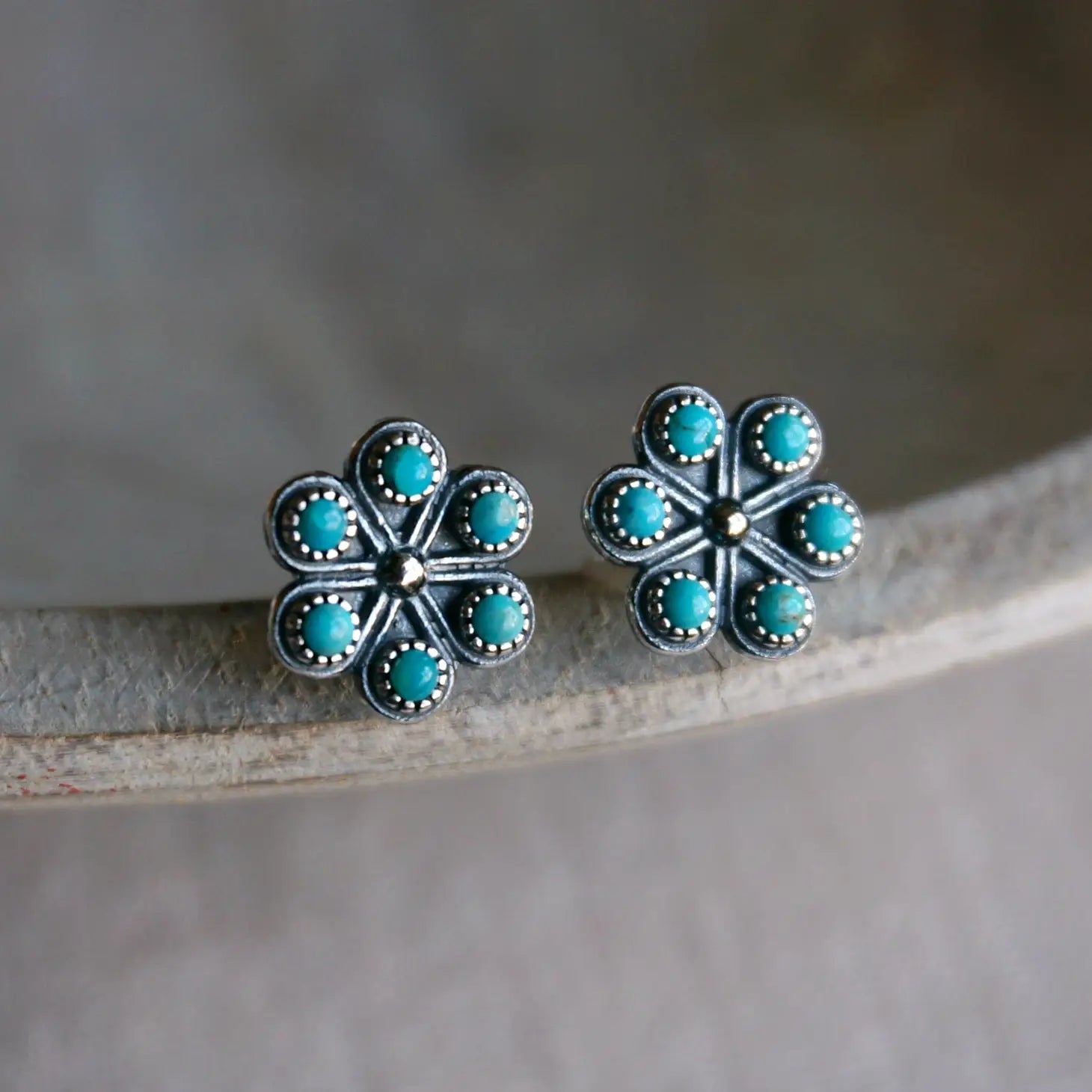 Blossom Turquoise Studs