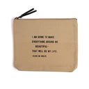 Colored Canvas Zip Pouch
