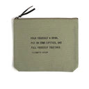 Colored Canvas Zip Pouch