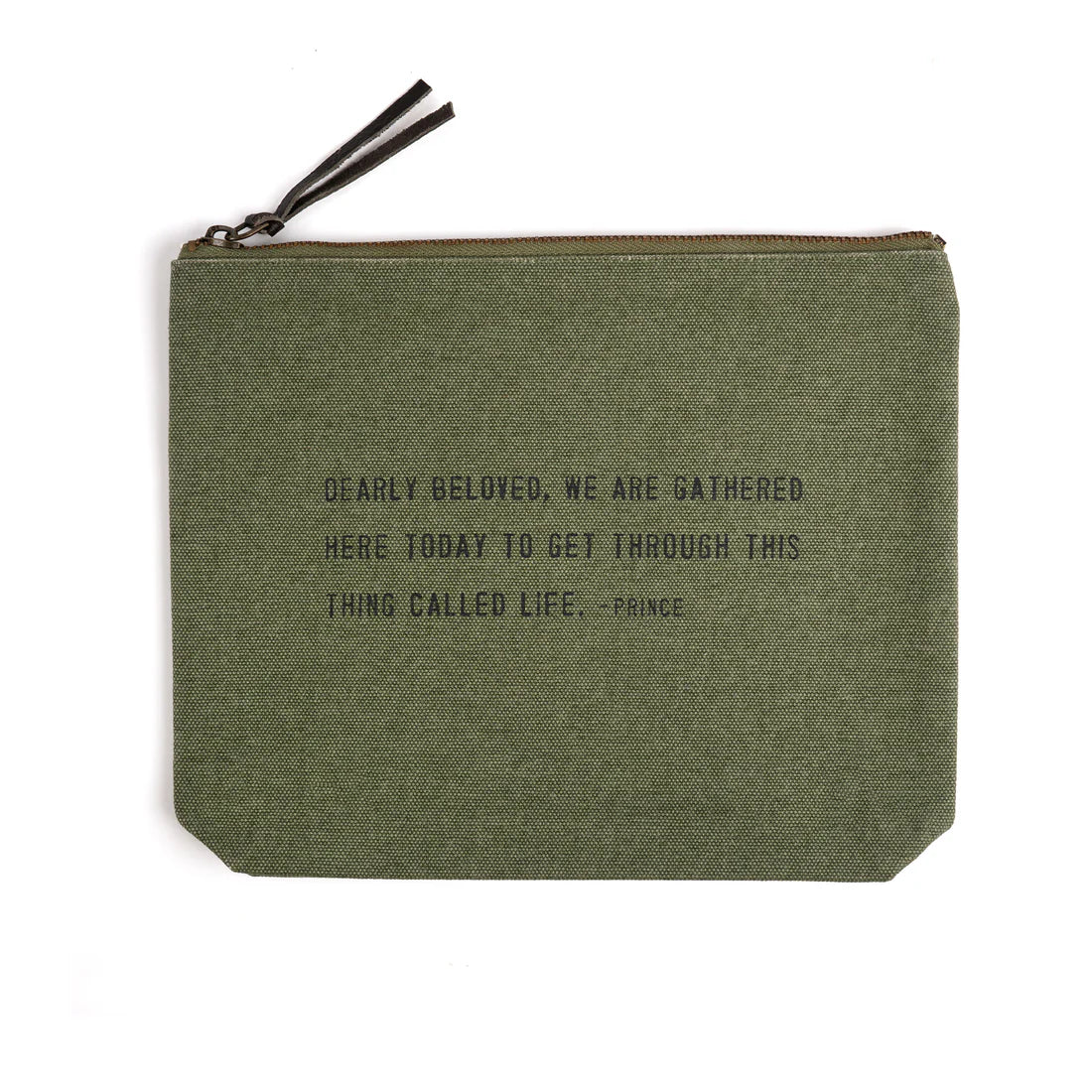 Colored Canvas Zip Pouch