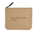 Colored Canvas Zip Pouch
