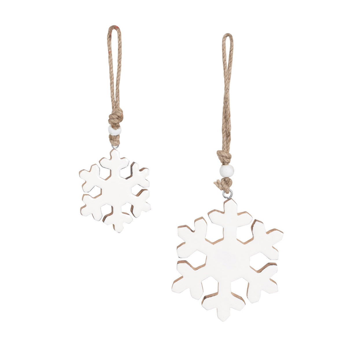 XM Wooden Snowflake Ornament