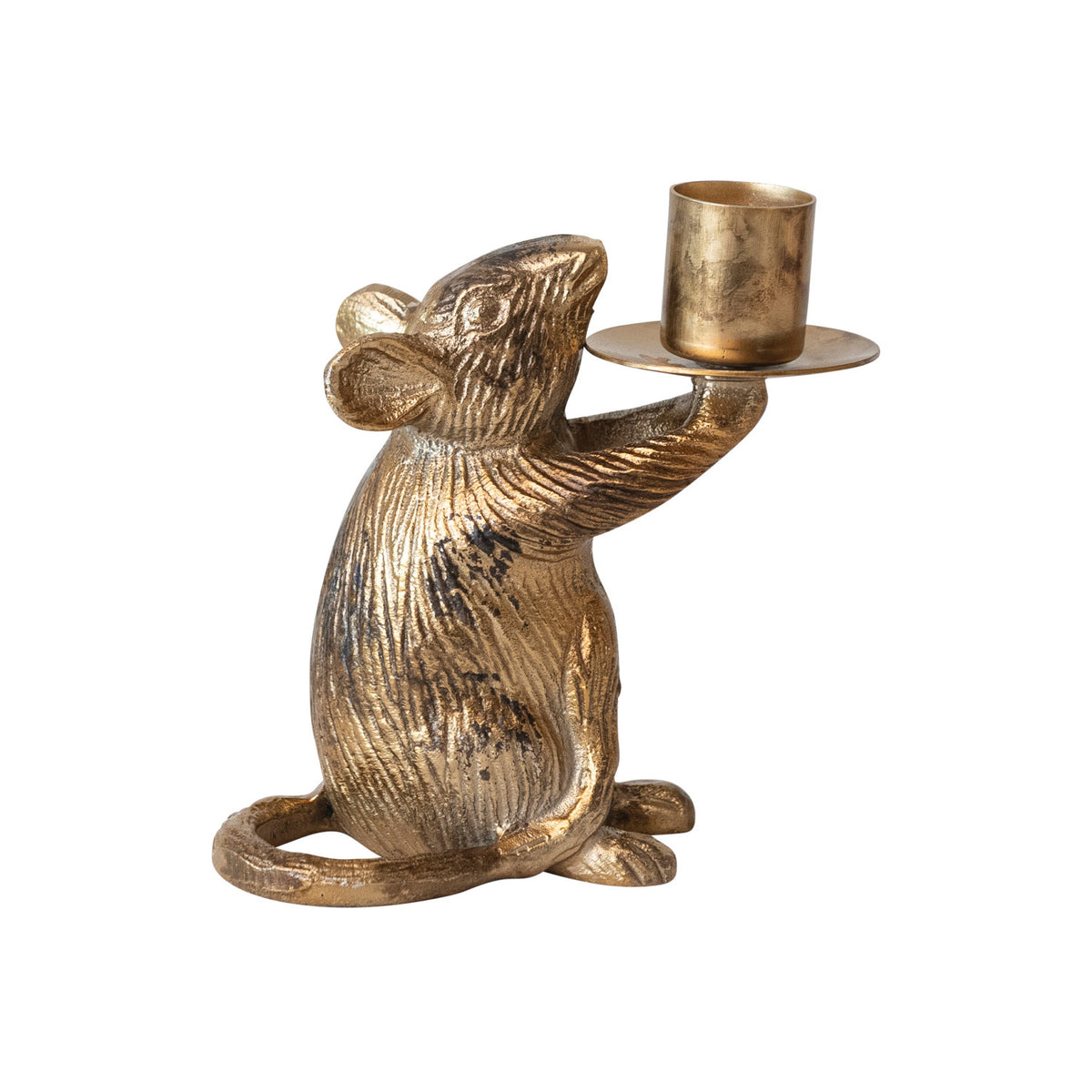 Brass Mouse Taper Holder