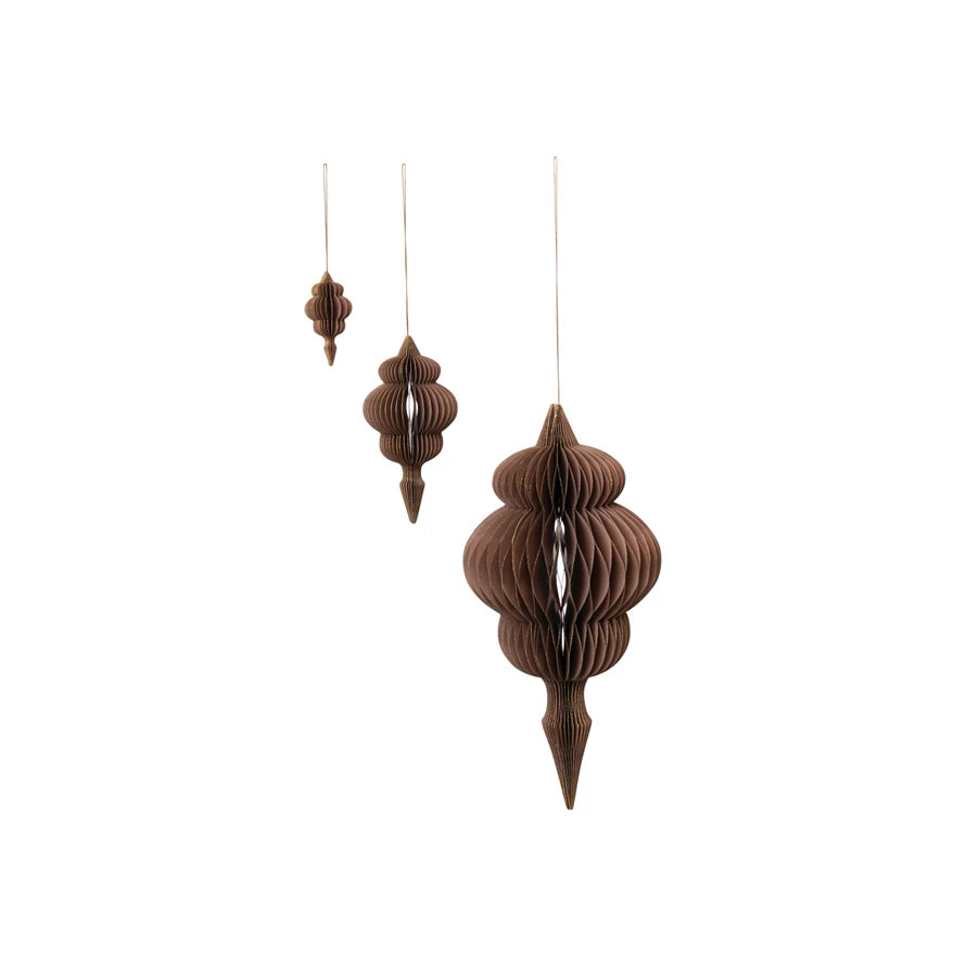 XM Paper Finial Ornaments, S3 Brown