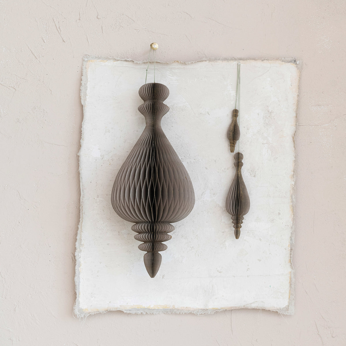 XM Paper Finial Ornaments, S3 Grey
