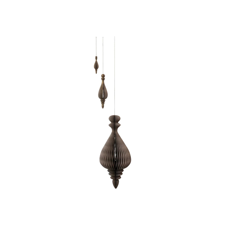 XM Paper Finial Ornaments, S3 Grey