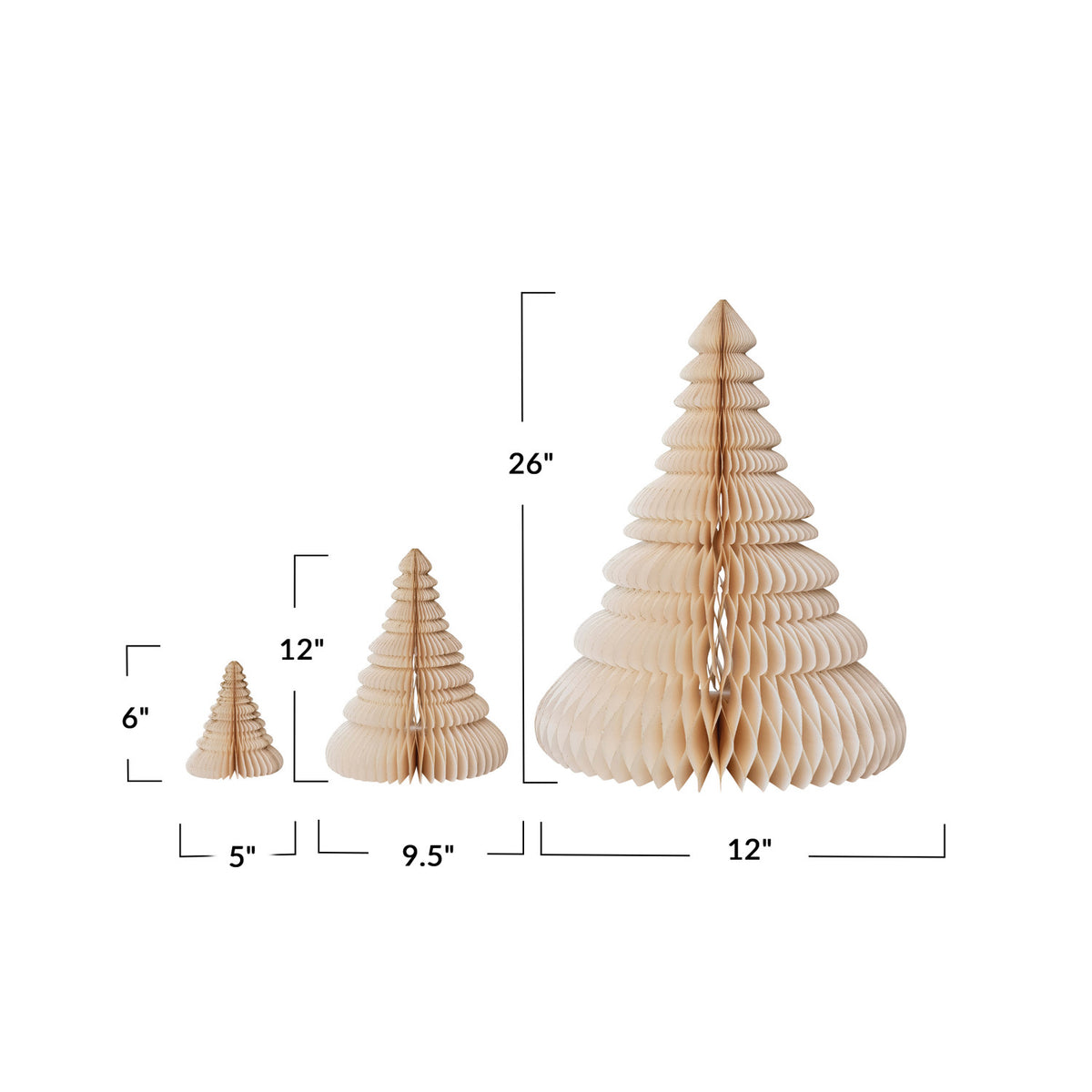 XM Paper Honeycomb Trees, S3 Cream