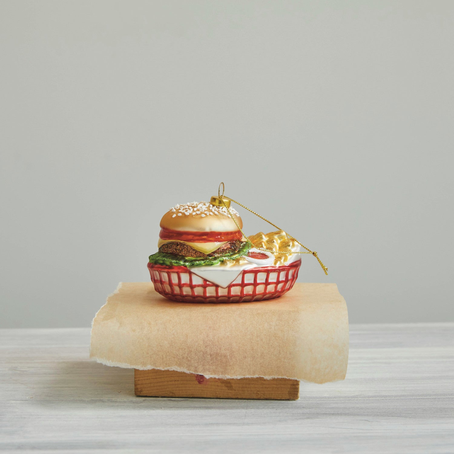 XM Burger Basket Ornament