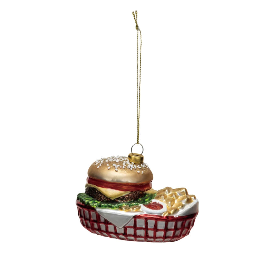 XM Burger Basket Ornament