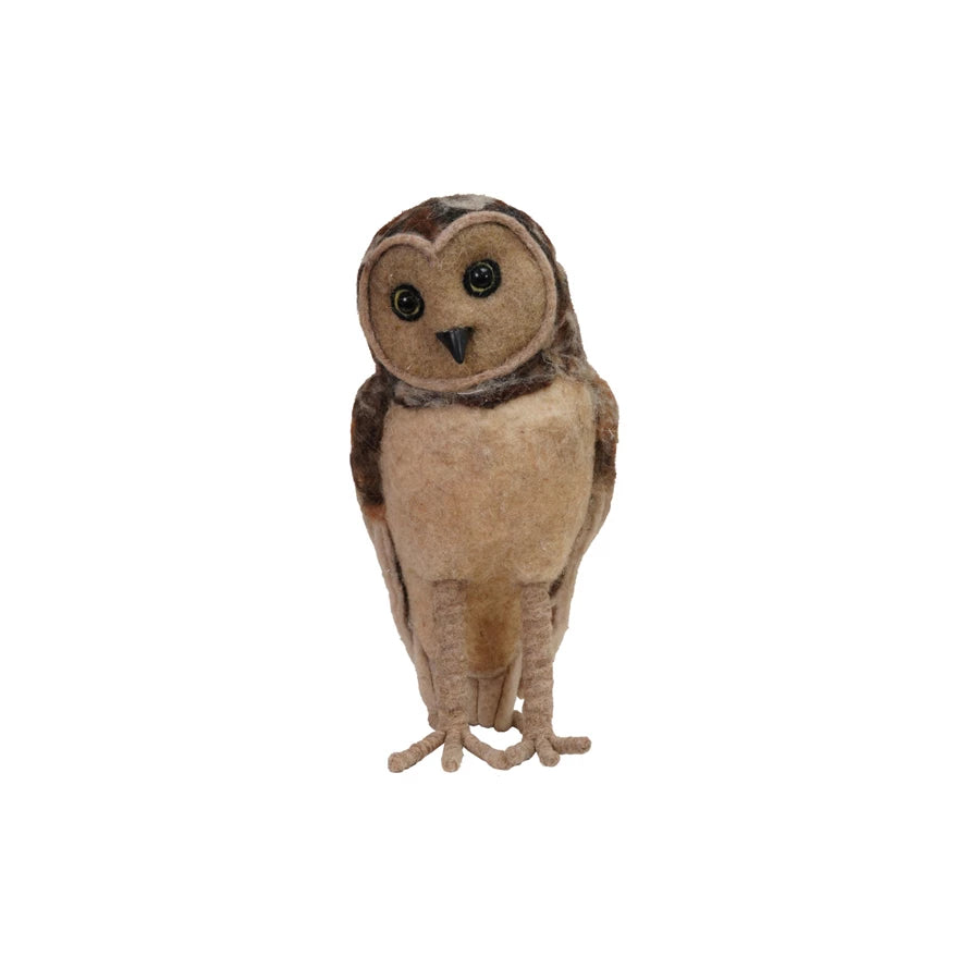 XM Brown Felt Barn Owl