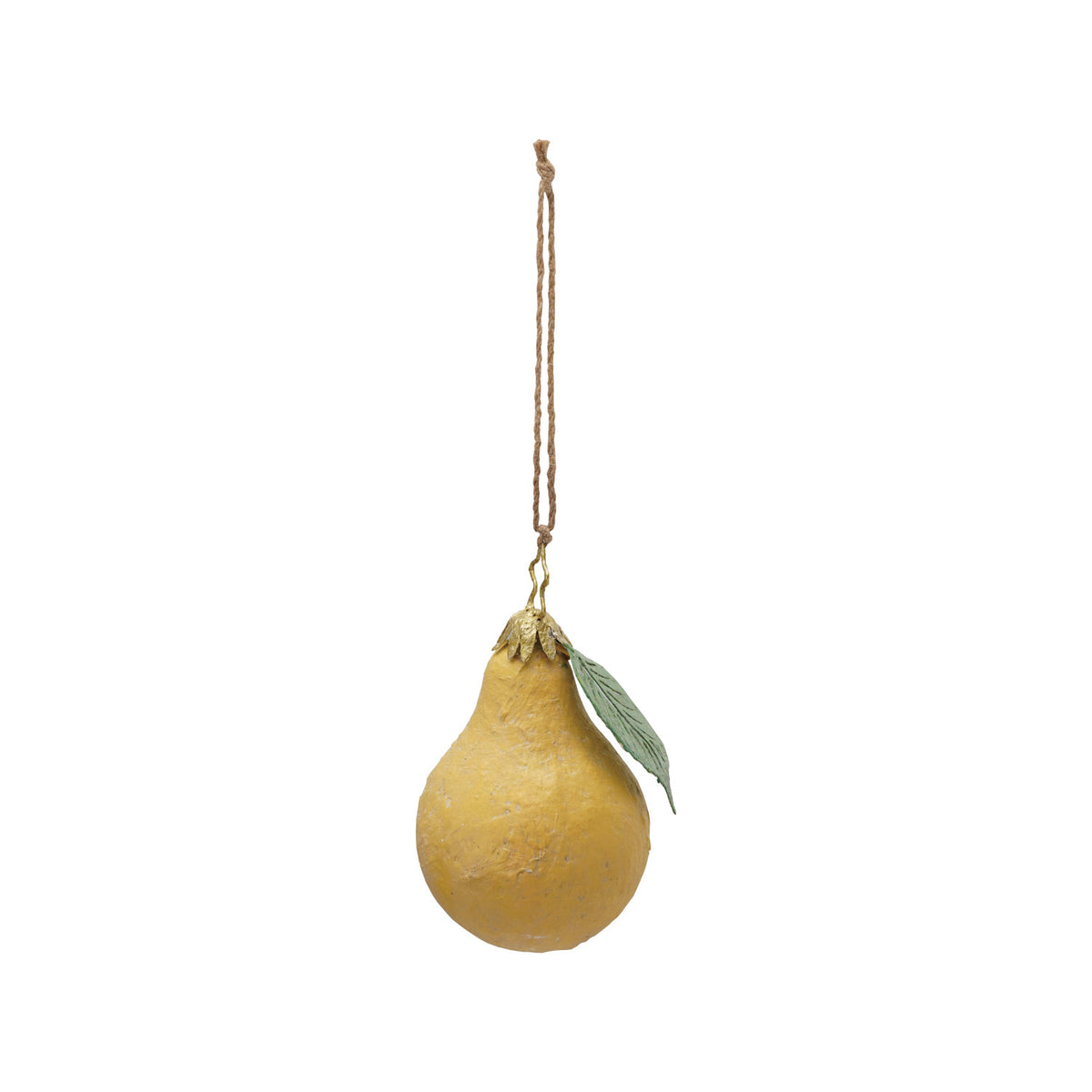 XM Paper Mache Pear Ornament