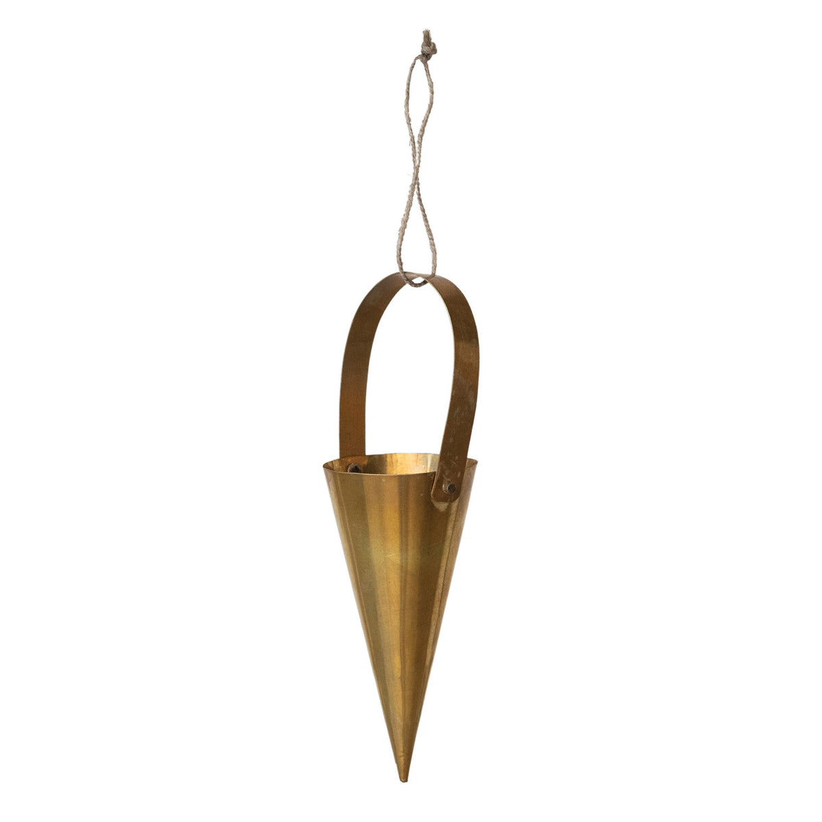 XM Brass Cone Ornament