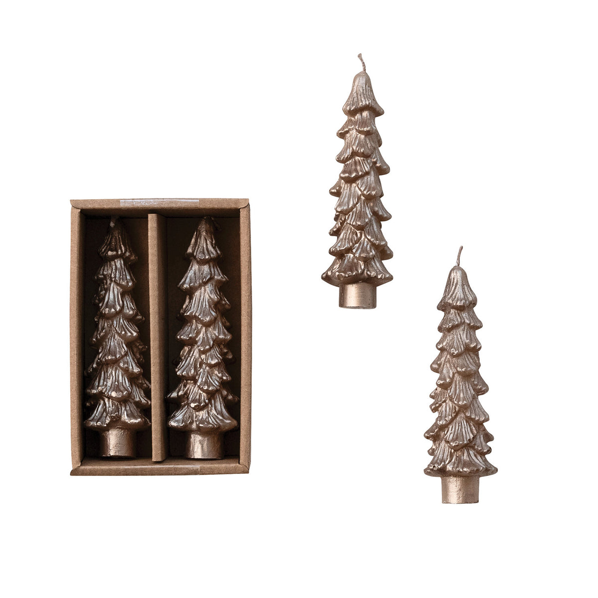 Tree Taper Candle, S2 Champagne