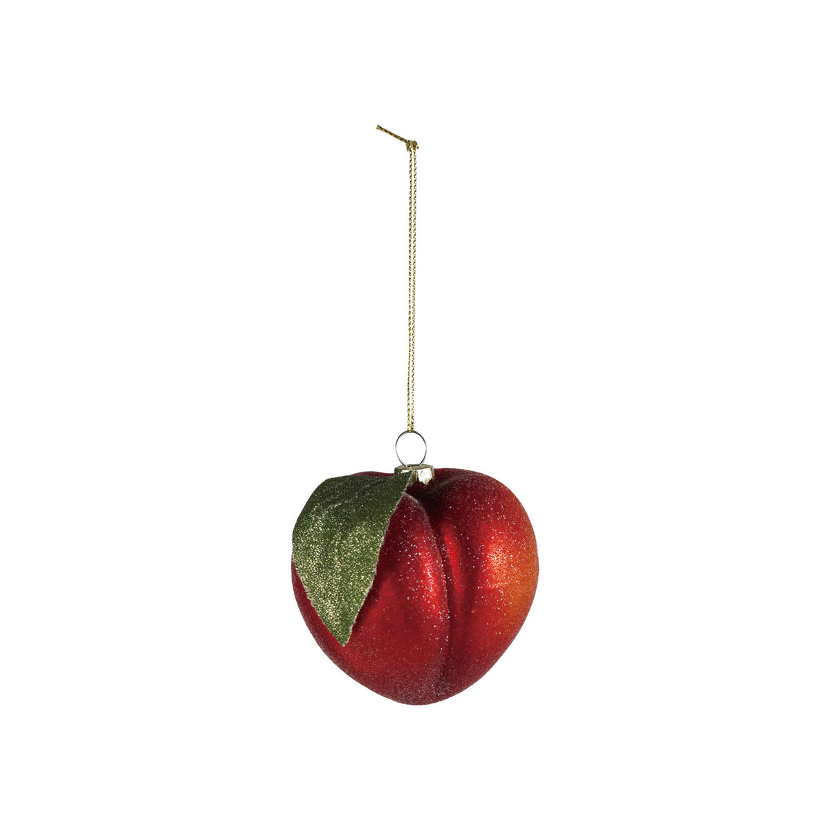 XM Glitter Peach Ornament